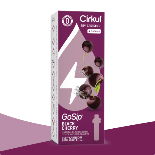Zero-Calorie GoSip Black Cherry 7X64 - Sugar-Free Fruit Flavor Cartridge Refill - Default Title