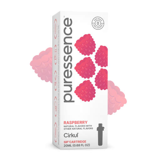 Natural Fruit Flavored Puressence Raspberry (Unsweetened) Y9NG - Zero-Calorie Multi-Flavor Sip Pods for Water Bottle - Default Title