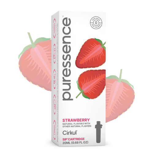 Refreshing Electrolyte Puressence Strawberry (Unsweetened) OR1Y - Zero-Calorie Multi-Flavor Sip Pods for Water Bottle - Default Title